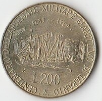 Régi olasz pénz, 200 líra
