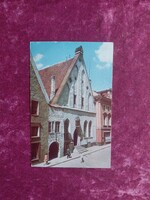 Retro szovjet képeslap (1969) – Tallinn Nagy Céhház, Észt SZSZK – Magyarországra postázva