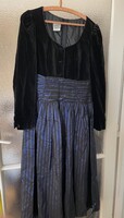 Laura Ashley vintage estélyi/báli/szalagavató ruha bársony és taffota