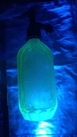 Hollóházi Uranium Glass Soda Bottle