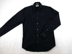 EREDETI TOMMY HILFIGER (M) ELEGÁNS HOSSZÚ UJJÚ FÉRFI FEKETE SZTRECCSES ING