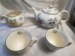 Royal Stafford "Toscana"gyümölcs mintás kanna+kiöntő+ csésze