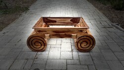 Stunning Indian Rosewood Scroll Table with Curled Legs, Oriental, Asian, Japanese