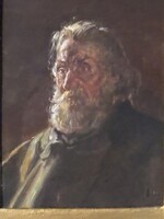 Bachmann Károly - Portré (11x8cm plusz kerete)