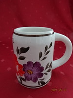 Granite porcelain jug, hand painted, with the inscription aggtelek, signed, height 10 cm. He has! Joka