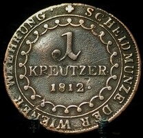 Ausztria 1 Krajcár, 1812 Verdejel ''G'' - Nagybánya A06F5V+