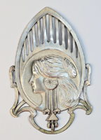 Beautiful antique Art Nouveau metal ornament / casting / small sculpture