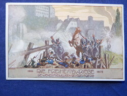 Képeslap: Osztrák propaganda képeslap az 1910-es én közepéről I. VH.