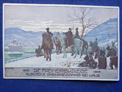 Képeslap: Osztrák propaganda képeslap az 1910-es én közepéről I. VH.