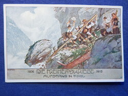 Képeslap: Osztrák propaganda képeslap az 1910-es én közepéről I. VH.