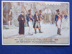 Képeslap: Osztrák propaganda képeslap az 1910-es én közepéről I. VH.