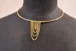 Vintage aranyszínű láncos choker nyaklánc retro bizsu Európa