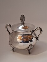 English silver-plated sugar bowl. Marked
