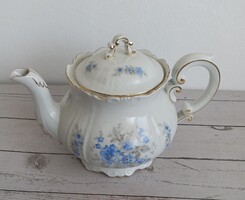 Zsolnay porcelán kék barackvirágos teáskanna!