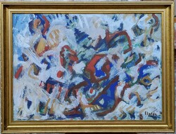 Pál Lipták (1922 - 2007) Painting 'Farsang' with Original Guarantee!