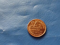 GUYANA 5 DOLLÁR 2015 CUKORNÁD! UNC!