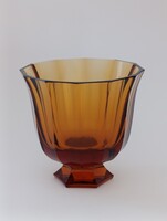 Art Deco Moser Crystal Goblet, Footed Server, circa 1930