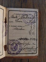 Régi kerékpáros igazolvány, Igazoló-jegy az 1930-40 es évekből, papírrégiség