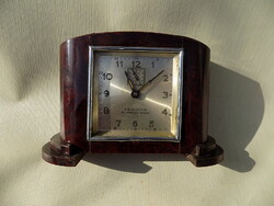 Art Deco Swiss Table Alarm Clock: Relojeria. 1930s-40s. Accurate, working.