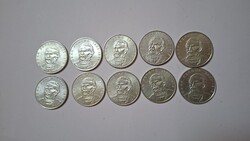 Ezüst 200 forintos érme 10db egyben (Deák Ferenc, (1994)