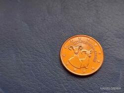 CIPRUS 5 EURO CENT 2024 KECSKE! ! UNC! RITKA!