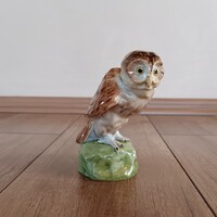 Antik Herendi porcelán bagoly figura