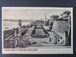 Antik képeslap Szerbia Belgrád, Kalemegdan erőd terasza, kilátás a Szávára, kb. 1930