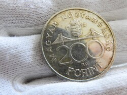 1992 ezüst 200 Ft forint patinás tisztítatlan  (LBE)