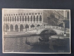 Antique Postcard Italy Venice, Dózse Palace, Ponte della Paglia Bridge, Gondolas, approx. 1930