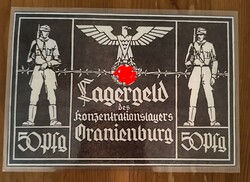 Lagergeld of the Oranienburg Concentration Camp – 50 Pfennig (reproduction/replika)