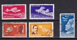 1960 Románia Pecsételt BélyegsorLégiposta. Aurel Vlaicu (1882–1913) első repülésének 50. évfordulója