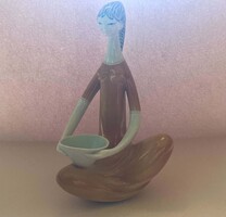 Drasche lány tállal - porcelán figura