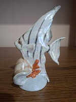 Kőbánya porcelain (drasche) iridescent, luster glazed sailboat. Flawless. Marked