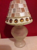 Colorful Mosaic Glass Combination Night Lamp / Candle Holder 17x9 cm with Candle