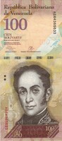 100 bolivar bolivares 2013.10.29. Venezuela UNC