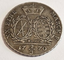 Ezüst Szászországi 2/3 tallér - 1770