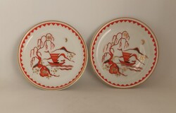 Rosenthal porcelán Art Deco Japán ihletésű tányérok (2db)!