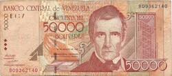 50000 bolivar bolivares 1998.08.24. Venezuela 1.