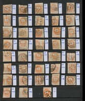M209 - Newspaper stamp lot – 38 pieces with Transylvanian cancels (37 Kolozsvár + 1 Torda)
