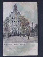 Antik képeslap Monarchia – Bécs – Apollo mulató, VI. kerület, Ausztria