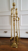 Classic Brass Fireplace Tool Set with Stand