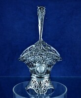 POMPÁS, ANTIK EZÜST BONBON TARTÓ, NÉMET, CA. 1890!!!