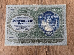 Ausztria 100000 Korona 1922 F-