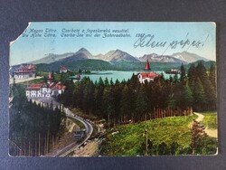 Antik képeslap Monarchia – Magas-Tátra, Csorba-tó fogaskerekű vasúttal, 1916, Szlovákia