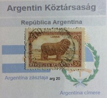 Argentína bėlyeg - hiánypótl. ( arg 20)