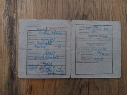 Csónak tulajdonosi igazolvány 1965-ből, papírrégiség