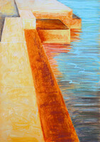 Pastel Landscape in Hard Frame