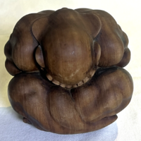 Régi faragott fa buddhista szerzetes figura – Délkelet-Ázsia, 1,2 kg