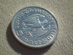 Németország, Hindenburg ezüst birodalmi 5 Márka (Reichsmark), 1935 E