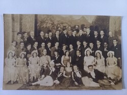Régi fotó „Levendula” társasági est vsz báli  csoportkép, 1930